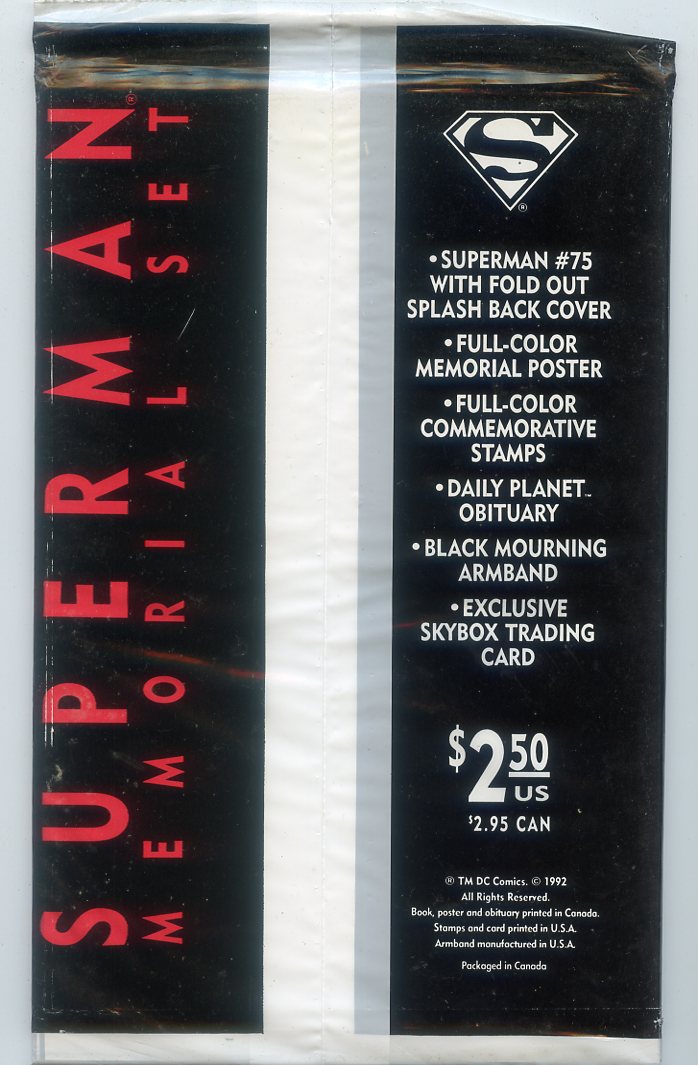 Back Superman #75 Sealed in Original Black Bag
